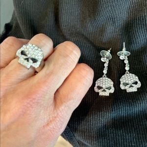 Harley Davidson Ring and Pair of Earings